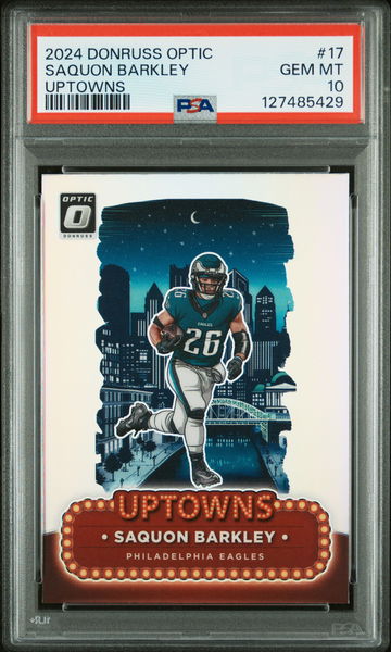 2024 Donruss Optic Uptowns Saquon Barkley #17 PSA 10