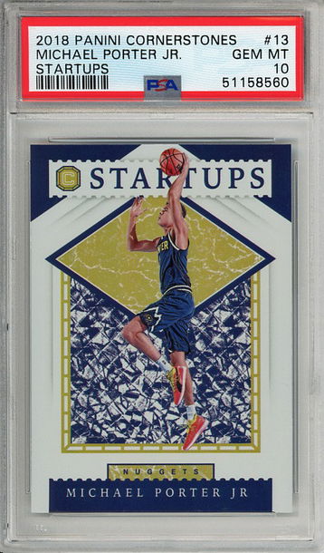 Michael Porter Jr. 2018-19 Panini Cornerstones Startups #13 PSA 10 Gem Mint Rookie RC! 8560