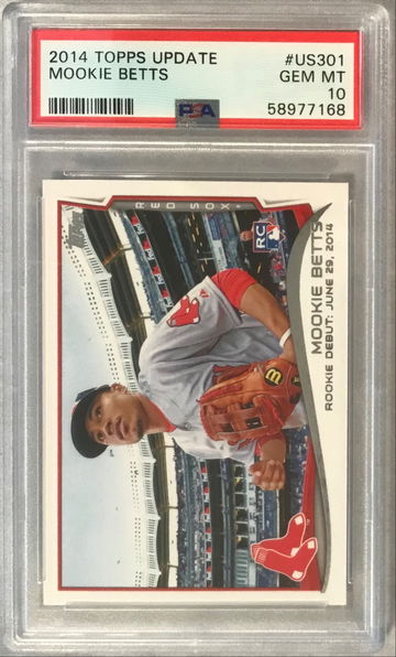 Mookie Betts Rookie 2014 Topps Update #US30 - PSA 10 Gem Mint - Red Sox
