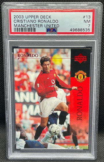 2003 UPPER DECK MANCHESTER UNITED CRISTIANO RONALDO #13 PSA 7