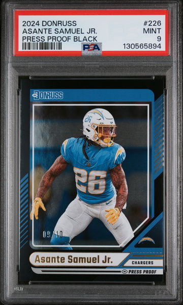 2024 Panini Donruss Press Proofs Black Asante Samuel Jr. #226 /10 PSA 9