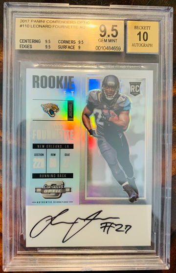 Leonard Fournette 2017 Contenders Optic Auto /300 BGS 9.5 Pop 4