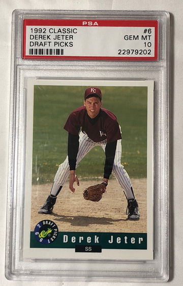 1992 CLASSIC #6 DEREK JETER GEM MT 10