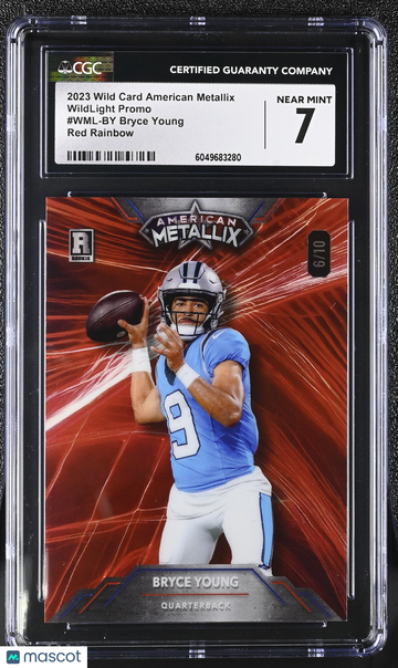 2023 Wild Card American Metallix Bryce Young #WML-BY Red Rainbow /9 WildLight Promo CGC 7