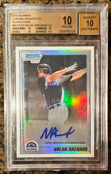 Nolan Arenado 2010 Chrome Refractor BGS 10 /500 Pop 4!