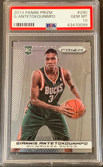 Giannis Antetokounmpo Prizm RC PSA 10 