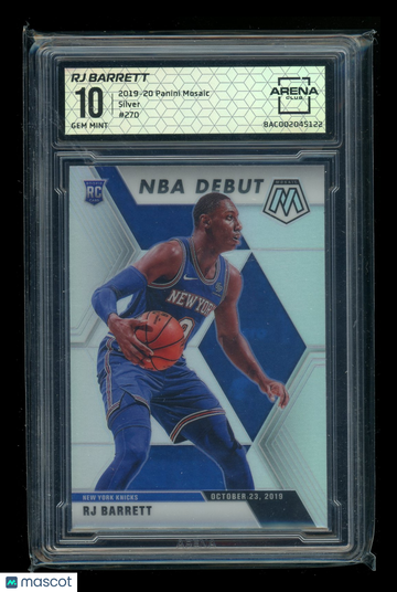 2020 2019-20 Panini Mosaic RJ Barrett #270 Silver RC Arena Club 10