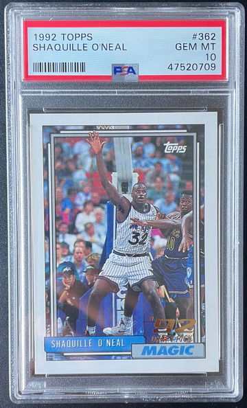 1992 Topps Shaquille Shaq O’Neal ONeal PSA 10 
