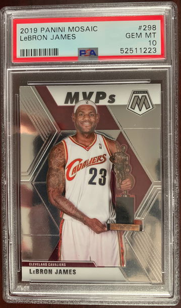 2019 Panini Mosaic LeBron James MVP PSA 10 