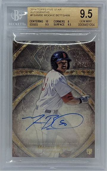2014 Five Star Mookie Betts rc auto