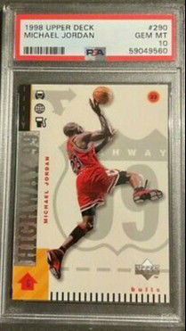 1998 Upper Deck UD Highway 99 Silver Foil Left Border 290  Michael Jordan Chicago Bulls PSA 10 Gem Mint