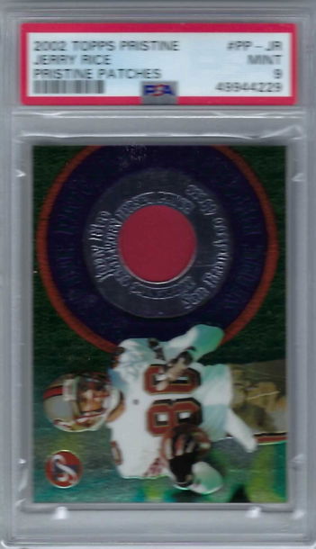 2002 Topps Pristine Patches Jerry Rice #PP-JR *PSA 9* San Francisco 49ers