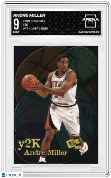 1999 Press Pass Andre Miller #Y7 Y2K 1487/2000 Arena Club 9