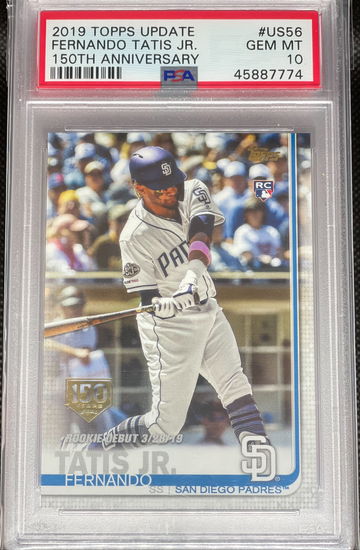 PSA 10 2019 Topps Update Fernando Tatis Jr 150th Anniversary #US56