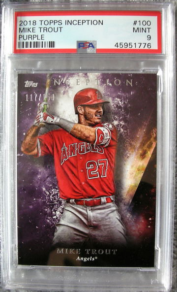Mike Trout 2018 Topps Inception #100 Purple /150 PSA 9