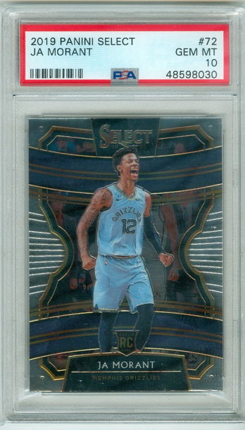 Ja Morant 2019 Panini Select #72 PSA 10 Rookie RC
