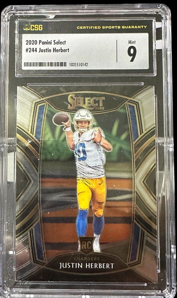 2020 Panini Select Justin Herbert RC Club Level