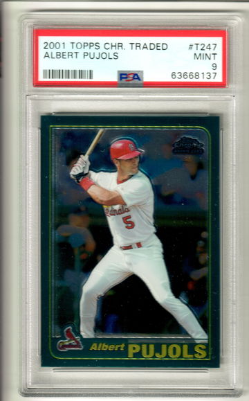 2001 Topps Chrome Traded Albert Pujols PSA 9