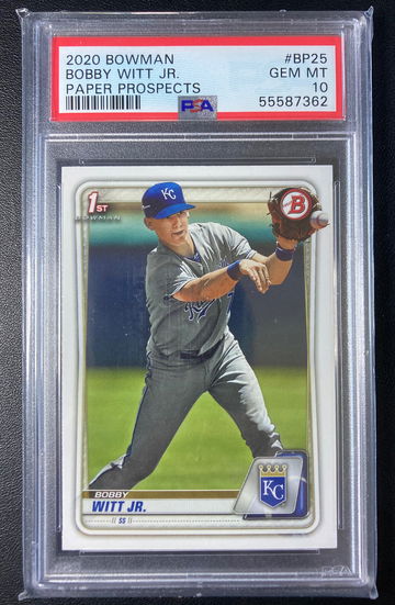 2020 Bowman Paper Prospects Rookie Bobby Witt Jr.  #BP25 PSA 10 GEM MINT