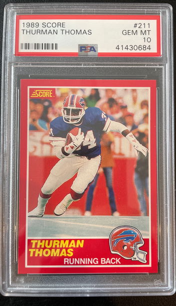 1989 Score Thurman Thomas PSA 10