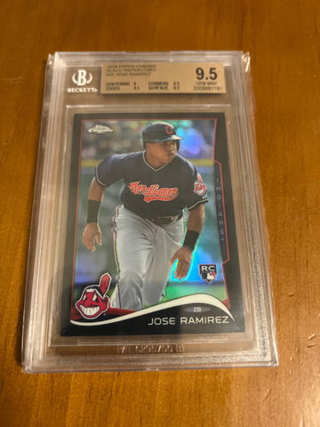 2014 Topps Chrome Jose Ramirez Black Refractor Rc /100 BGS 9.5