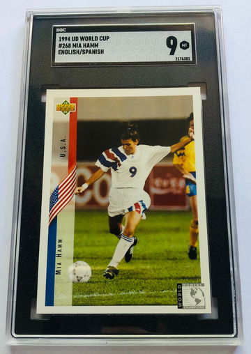 1994 Upper Deck World Cup 268 Mia Hamm Rookie Card RC SGC 9 POP 6 USA Soccer Olympics