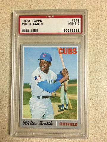 1970 Topps #318 Willie Smith PSA 9 MINT CUBS 