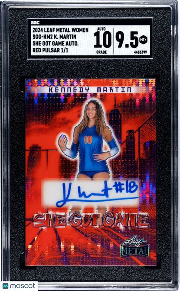 2024 Leaf Metal Women Of Sport Kennedy Martin #SGG-KM2 She Got Game Autograph Red Pulsar 1 1 SGC 9.5 Auto 10