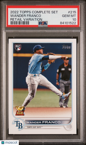 2022 Topps Complete Set Wander Franco #215 Retail Variation PSA 10