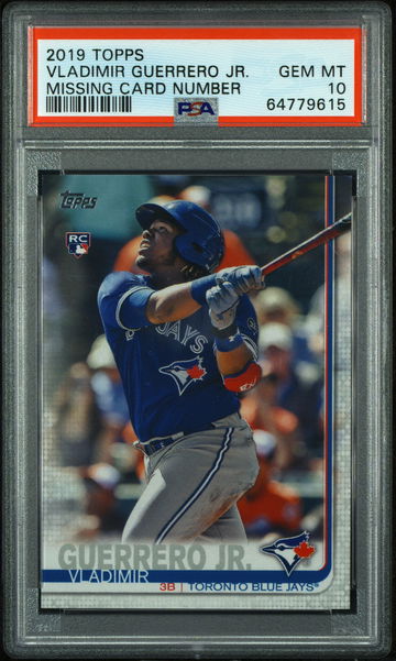 💎🧨 2019 Topps Missing Card Number Vladimir Guerrero Jr. RC PSA 10 GEM MINT⚾️👻