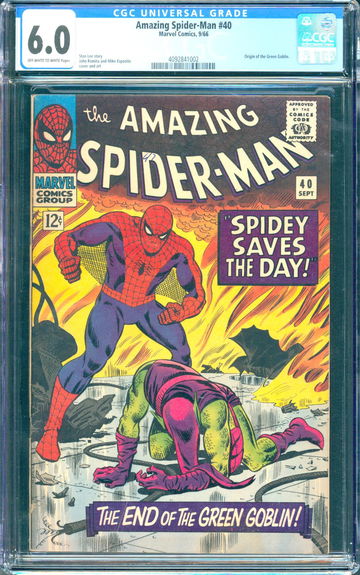 Amazing Spider-Man #40 (1967) CGC 6.0 -- O/w to white pgs; Green Goblin origin