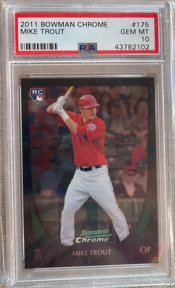 2011 Bowman Chrome # 175 Mike Trout PSA 10
