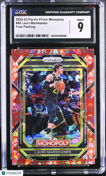 2022-23 Panini Prizm Monopoly Lauri Markkanen #86 Free Parking CGC 9