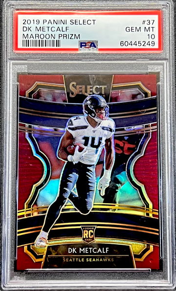 2019 DK Metcalf Panini Select Maroon Prizm #37 PSA 
