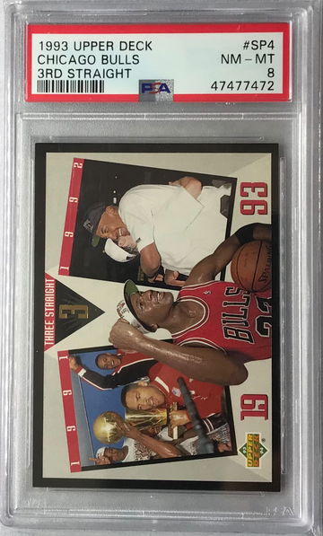 Chicago Bulls 3rd Straight 1993 Upper Deck #SP4 - w/ Michael Jordan