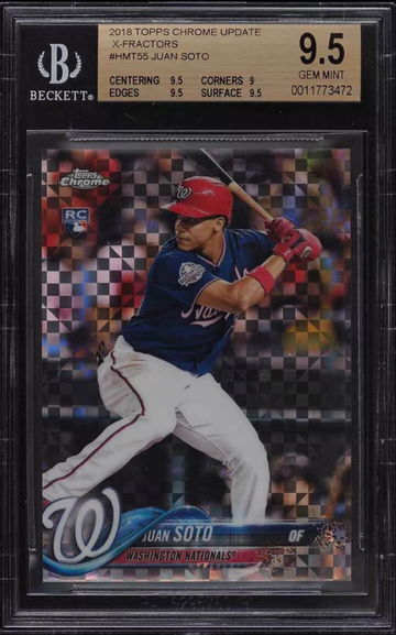 2018 Topps Chrome Update Juan Soto RC X-Fractor 72/99 #HMT55 BGS 9.5