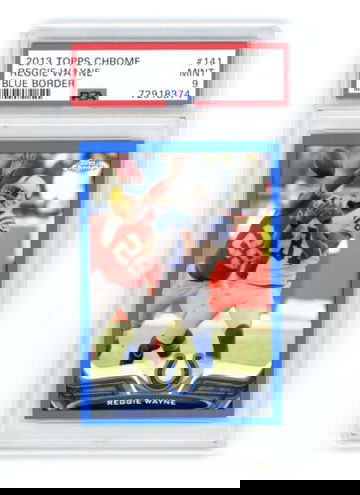 2013 Topps Chrome Reggie Wayne #141 Blue Border Refractor /199 PSA 9 Color Match