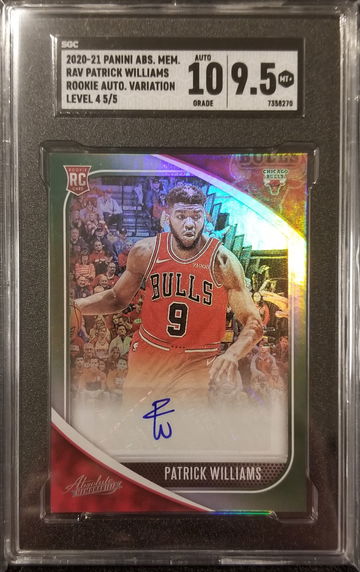 Patrick Williams Absolute Memorabilia Level 4 Variation Auto RC 5/5 SGC 9.5/10