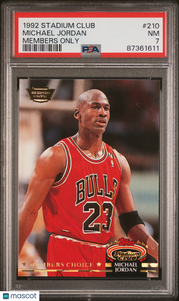 1992 Stadium Club Michael Jordan #210 PSA 7 - Members Only