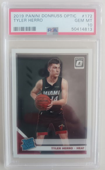 Tyler Herro 2019 Donruss Optic Rookie PSA 10