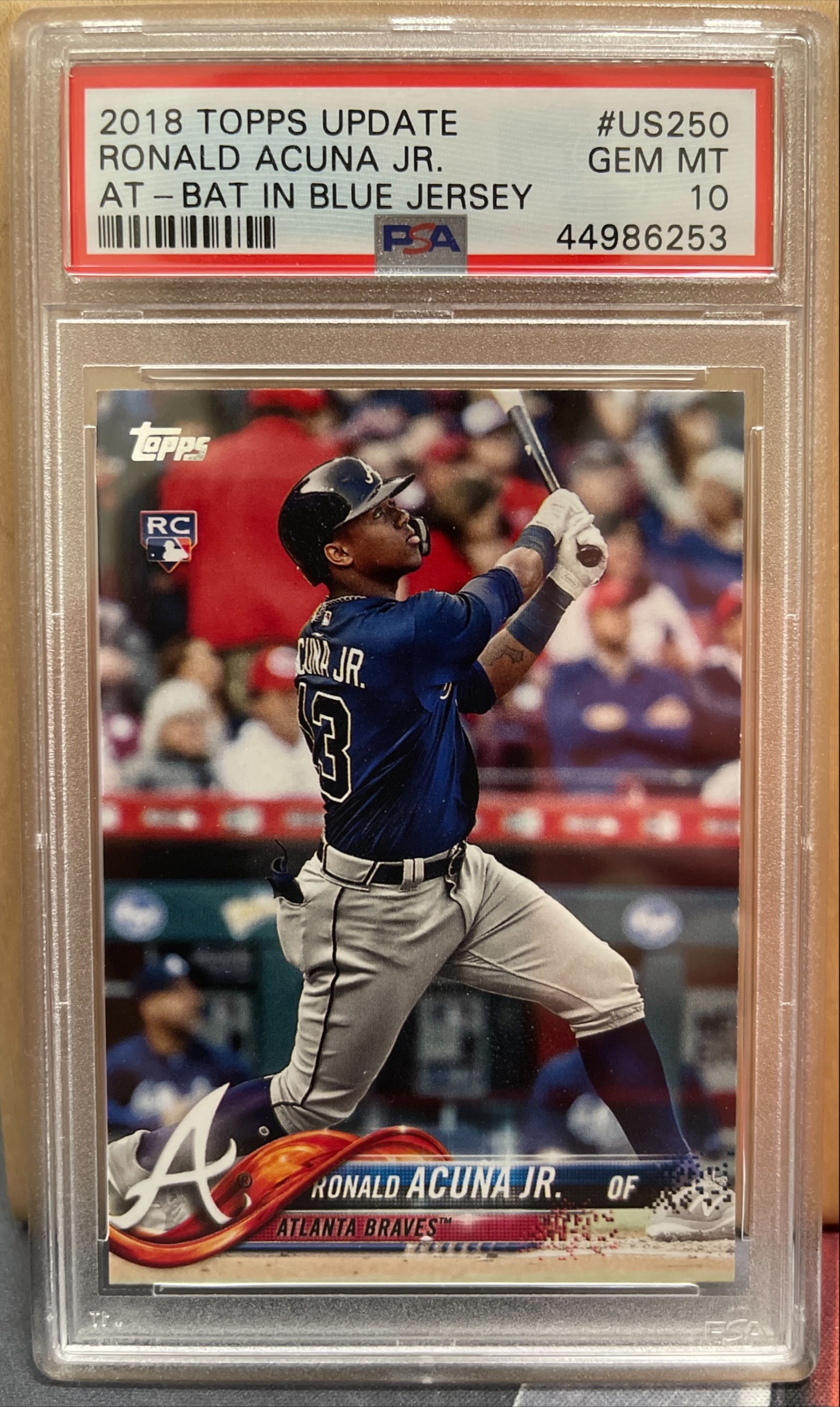 2018 Topps Update Rookie Ronald Acuna Jr US 250 PSA 10 