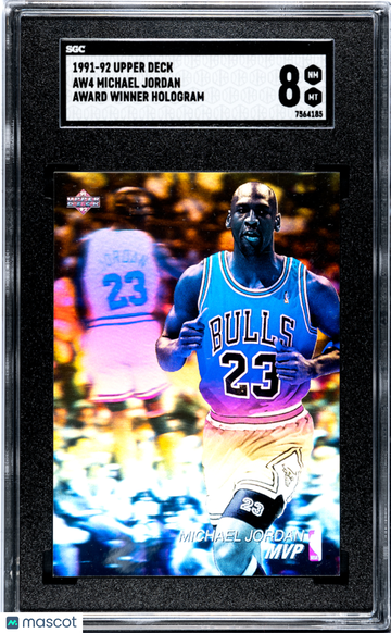 1991 Upper Deck Michael Jordan #AW4 Award Winner Hologram SGC 8