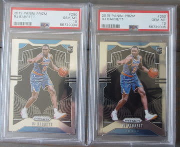 RJ Barrett RC LOT(2) 2019 Panini Prizm #250 PSA 10 
