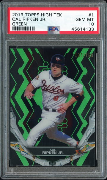 2019 Topps High Tek Green #1 Cal Ripken PSA 10 /150