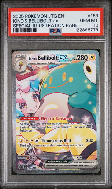 2025 Pokemon Journey Together Special Illustration Rare Iono's Bellibolt Ex #183 PSA 10