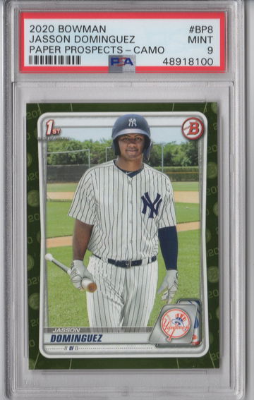 2020 Bowman Jasson Dominguez Camo PSA 2020 Bowman Jasson Dominguez Camo PSA 9