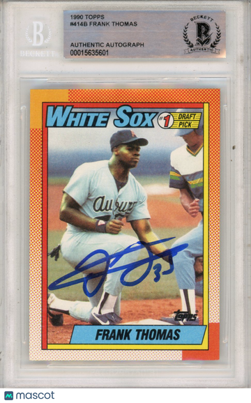 1990 Topps Frank Thomas #414B Rookie BGS BAS Auto Authentic