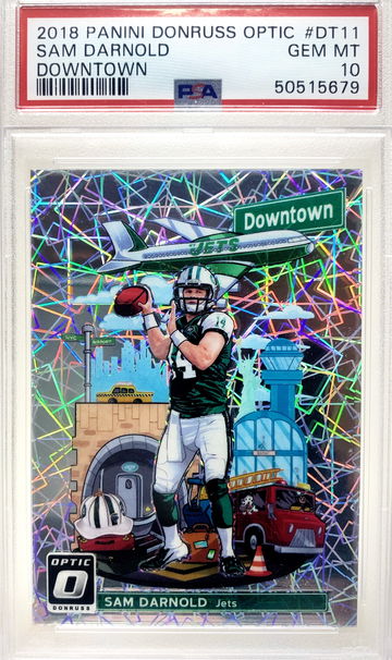 2018 Panini Donruss Optic Downtown Sam Darnold Rookie PSA 10
