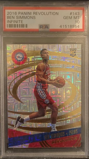 2016-17 Ben Simmons Rookie RC Infinite rare parallel Panini Revolution #143 PSA 10