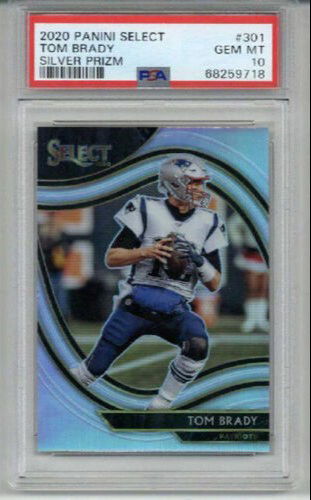 2020 PANINI SELECT FIELD LEVEL SILVER PRIZM #301 TOM BRADY CARD PATRIOTS PSA 10